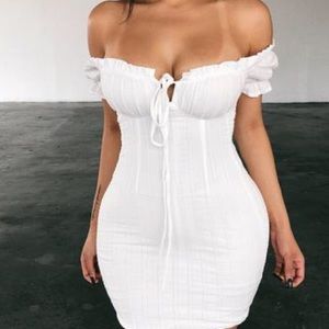 White Mini Dress OOTDFASH